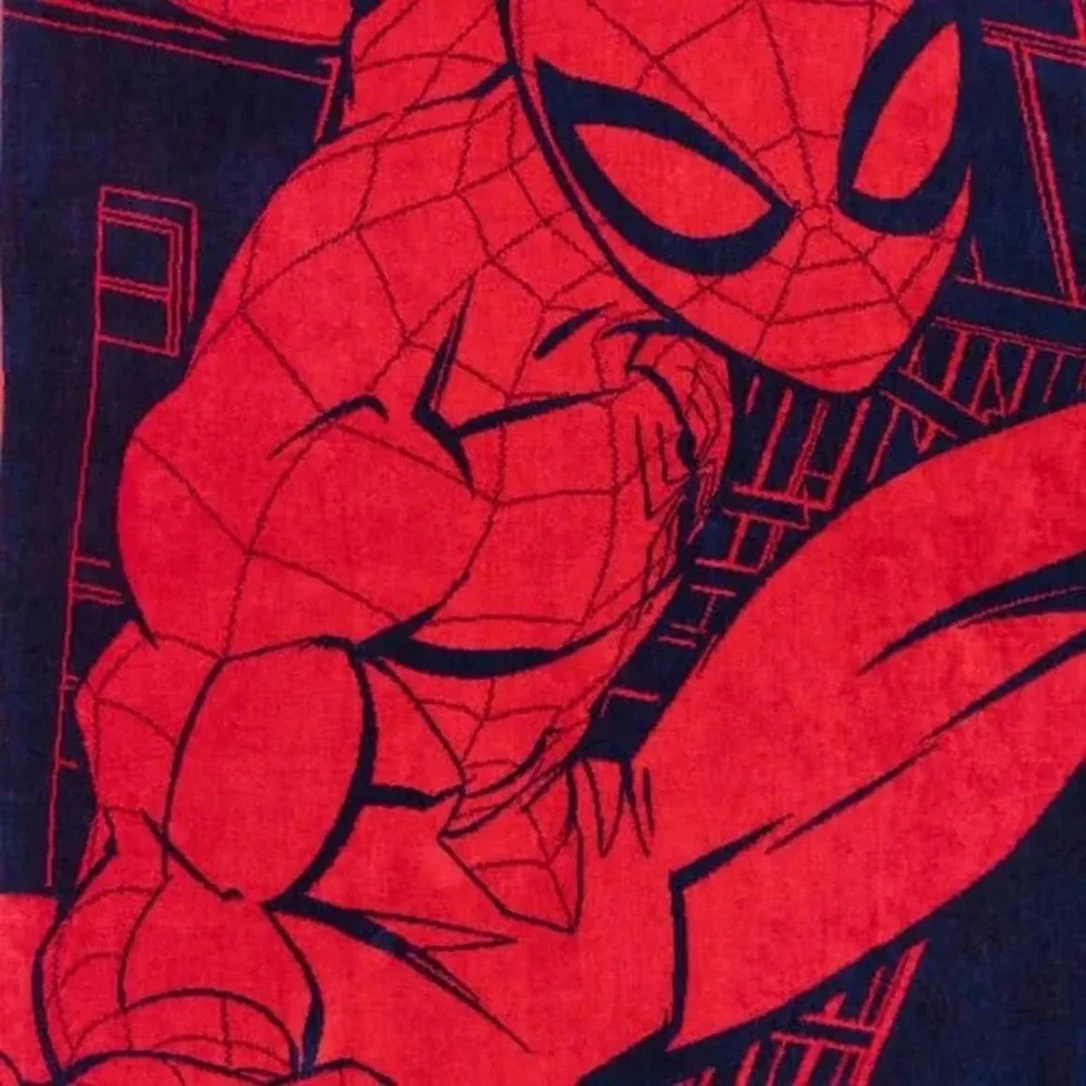 Marvel Spider-Man‎ Beach Towel Kids 34x63 Red New Embroidered Applique Cotton